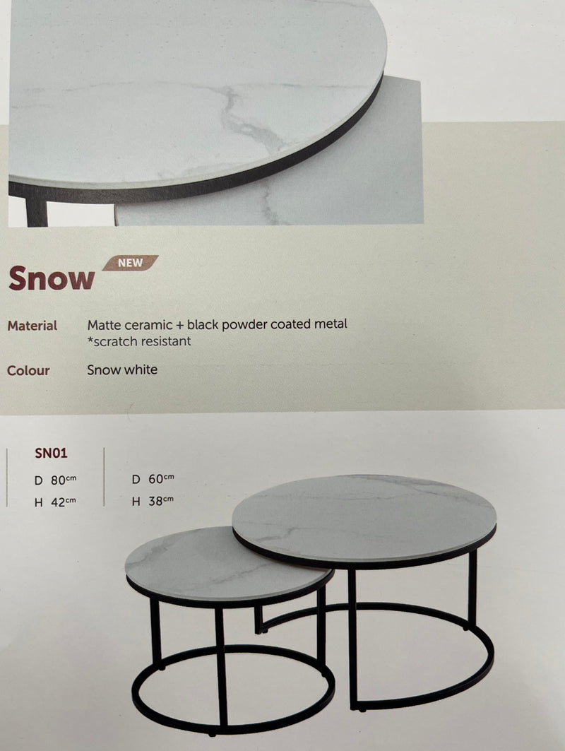 Snow Coffee Table (Set of 2) - Full House Furniture