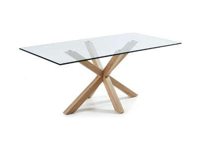 Arya Glass Top Dining Table - Full House Furniture