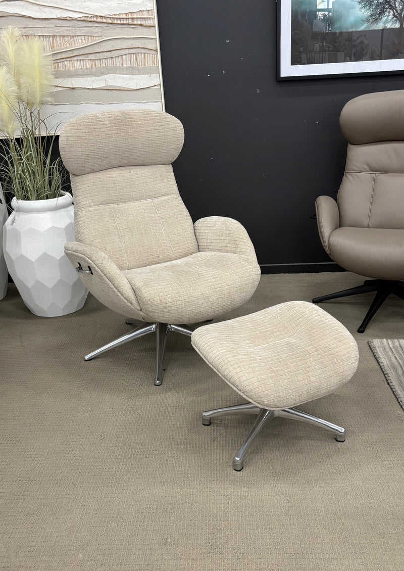 Floor Stock Clearance-Elegant Chair & Footstool