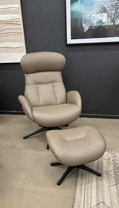 Floor Stock Clearance-Elegant Chair & Footstool