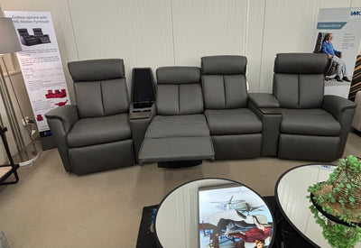 FLOOR CLEARANCE-Duke - Home Theatre Wallsaver - Leather - Full House Furniture