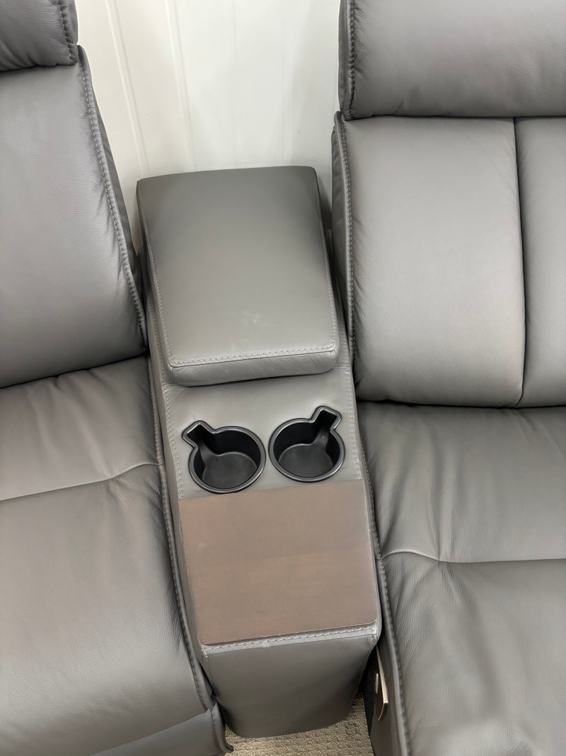 FLOOR CLEARANCE-Duke - Home Theatre Wallsaver - Leather - Full House Furniture