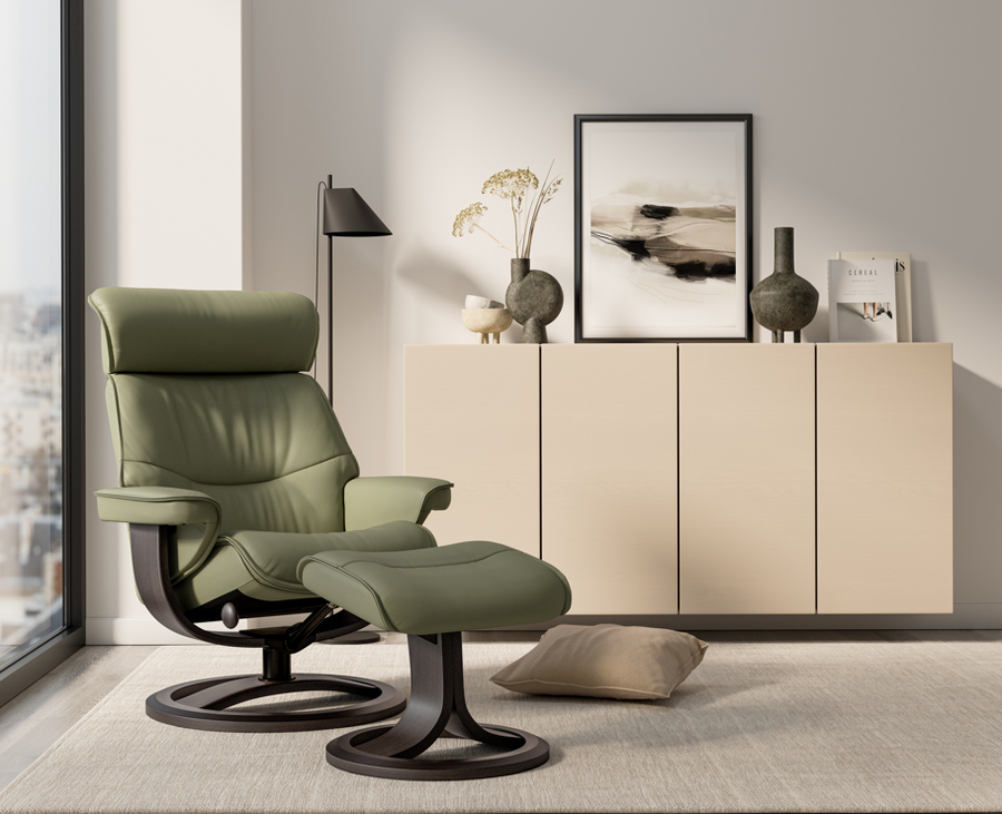 IMG パーソナルチェア ノルディック93 オットマン 日本製天然木