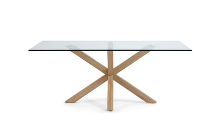 Arya Glass Top Dining Table - Full House Furniture