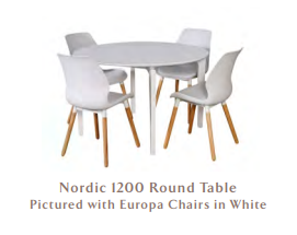 Nordic Round Dining Table - Full House Furniture