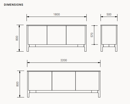 Aksel American Oak Buffet Buffets Full House Furniture